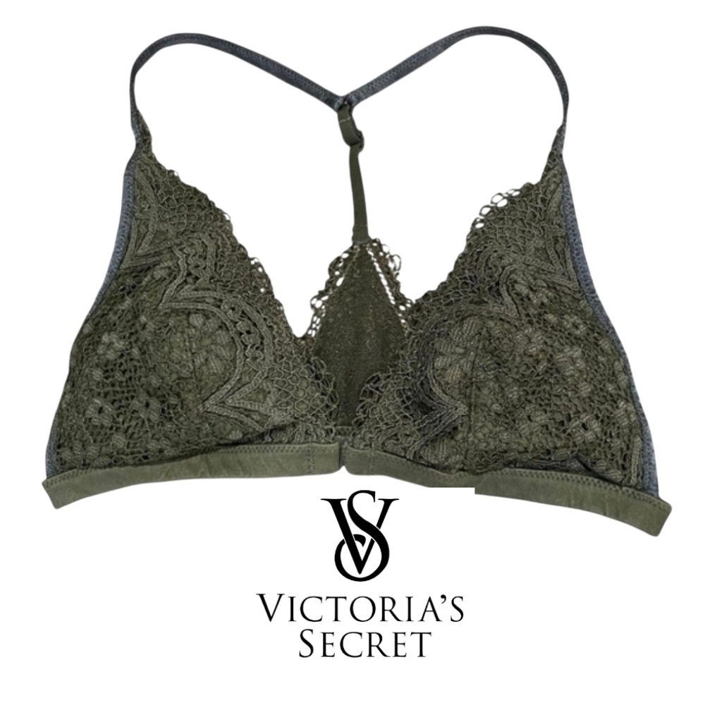 Victoria's Secret Olive Lace Bralette Size S/P